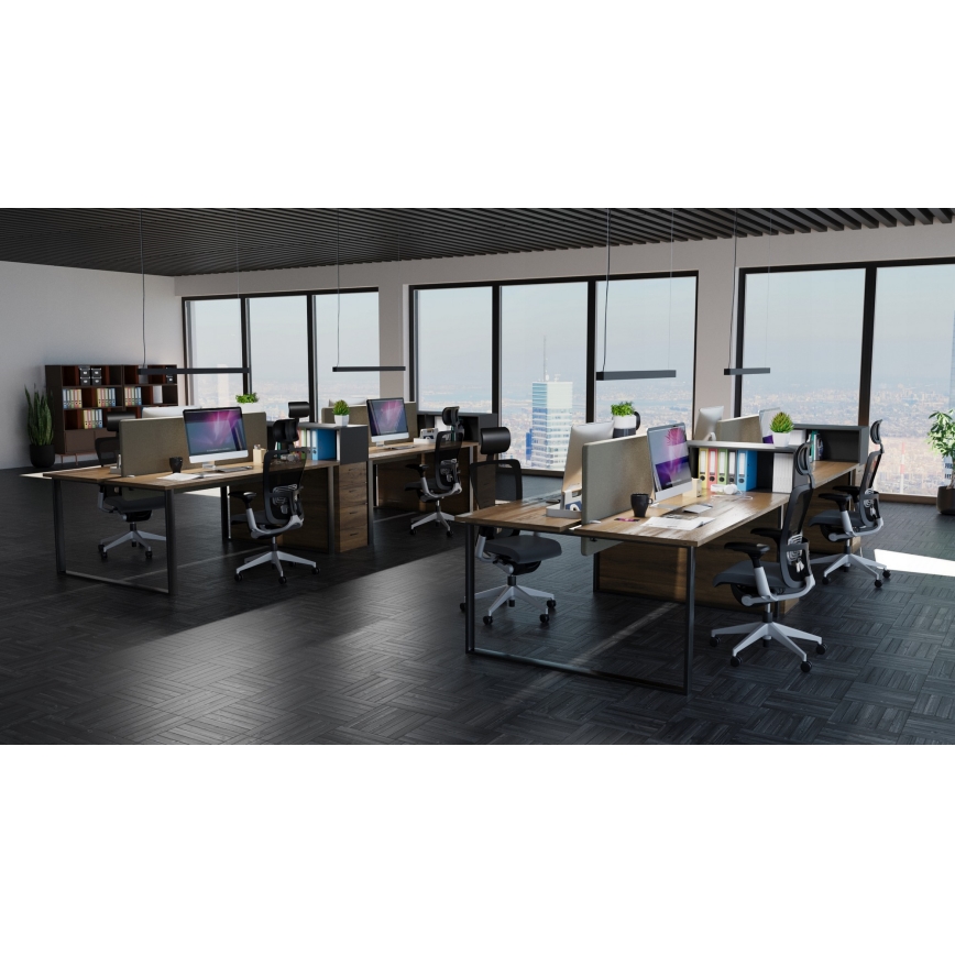 LED luster na sajli LED/44W/230V 4000K 120 cm crna