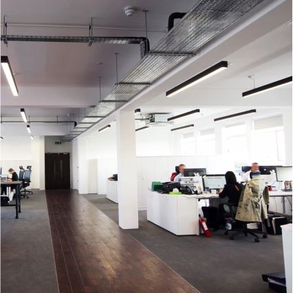 LED luster na sajli LED/44W/230V 4000K 120 cm crna