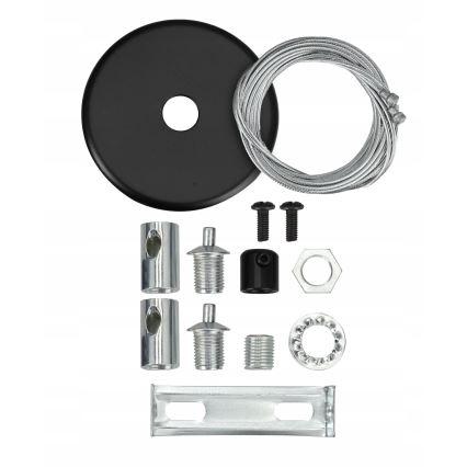 LED luster na sajli LED/44W/230V 4000K 120 cm crna