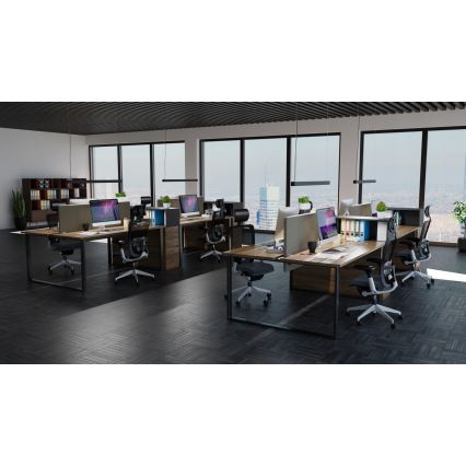 LED luster na sajli LED/44W/230V 6000K 120 cm crni