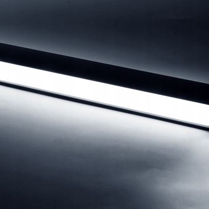 LED luster na sajli LED/44W/230V 6000K 120 cm crni