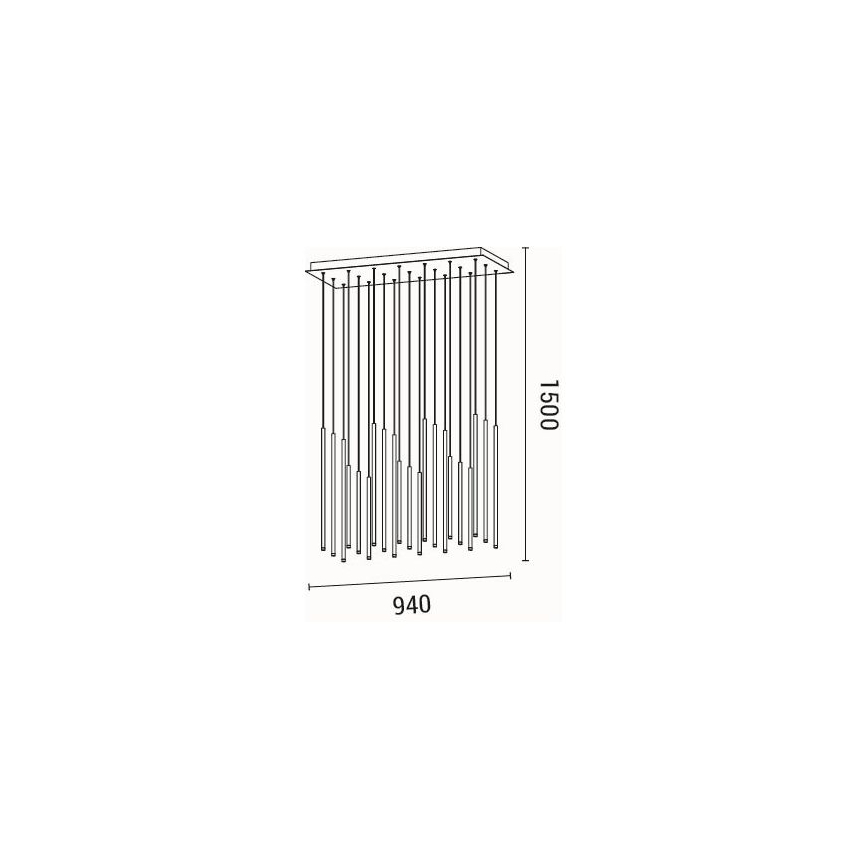LED Luster na sajli LED/47W/230V 3000K