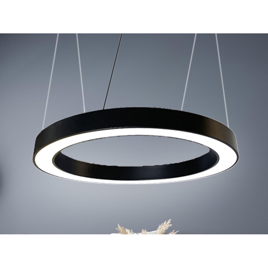 LED Luster na sajli LED/50W/230V 4000K pr. 100 cm crna