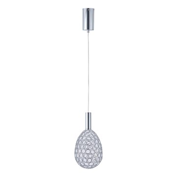 LED Luster na sajli LED/6,3W/230V 3000K sjajni krom pr. 14 cm