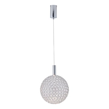 LED Luster na sajli LED/6,3W/230V 3000K sjajni krom pr. 20 cm