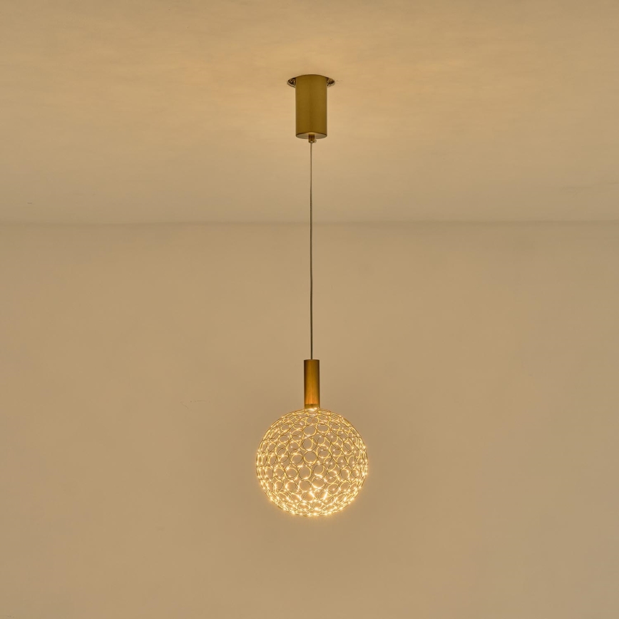 LED Luster na sajli LED/6,3W/230V 3000K sjajni krom pr. 20 cm