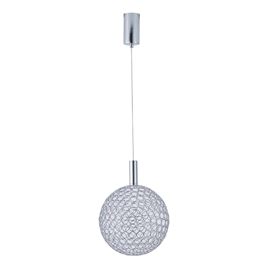 LED Luster na sajli LED/6,3W/230V 3000K sjajni krom pr. 20 cm
