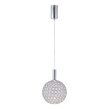 LED Luster na sajli LED/6,3W/230V 3000K sjajni krom pr. 25 cm