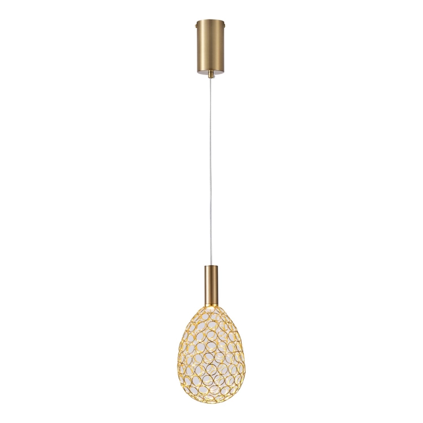 LED Luster na sajli LED/6,3W/230V 3000K zlatna pr. 14 cm