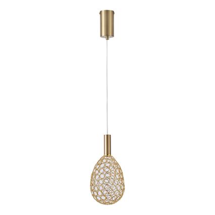 LED Luster na sajli LED/6,3W/230V 3000K zlatna pr. 14 cm
