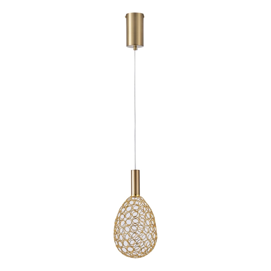 LED Luster na sajli LED/6,3W/230V 3000K zlatna pr. 14 cm