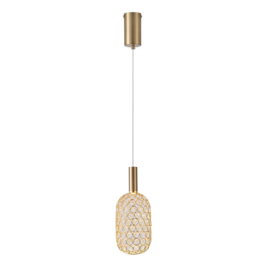 LED Luster na sajli LED/6,3W/230V 3000K zlatna pr. 20 cm