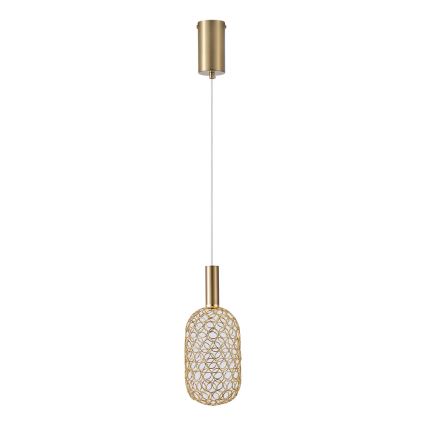 LED Luster na sajli LED/6,3W/230V 3000K zlatna pr. 20 cm