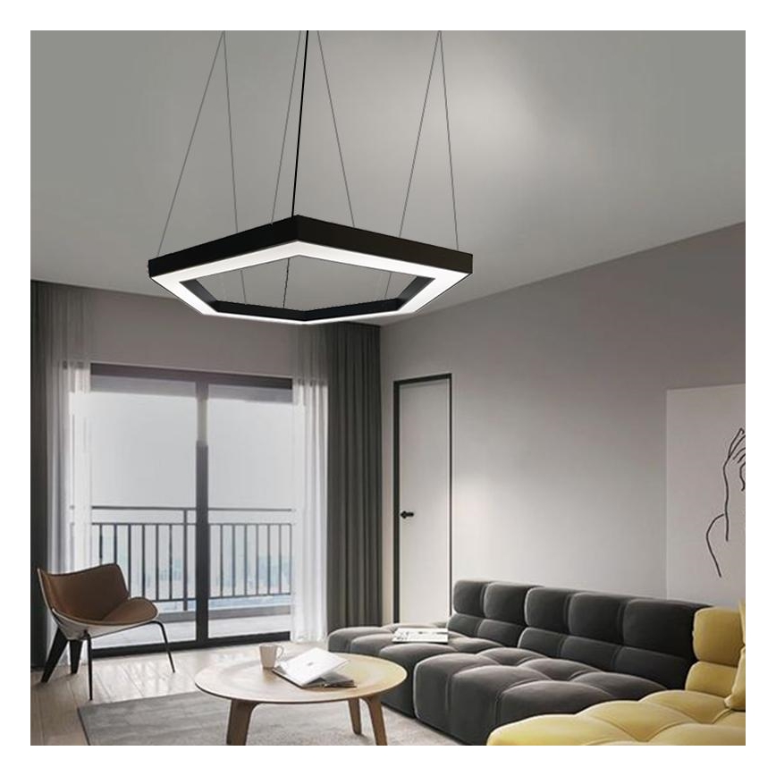 LED Luster na sajli LED/60W/230V 4000K pr. 120 cm