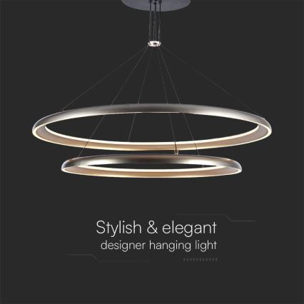 LED Luster na sajli LED/65W/230V 3000K