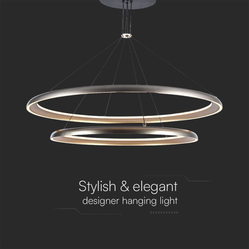 LED Luster na sajli LED/65W/230V 3000K