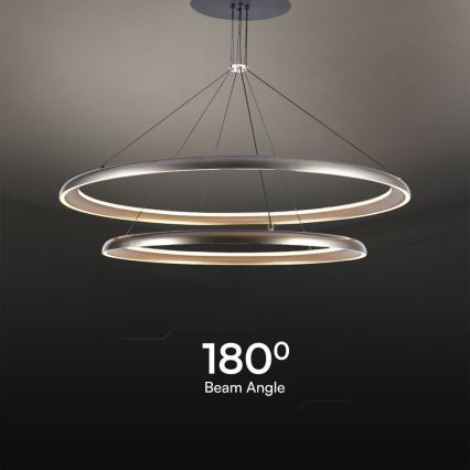 LED Luster na sajli LED/65W/230V 3000K
