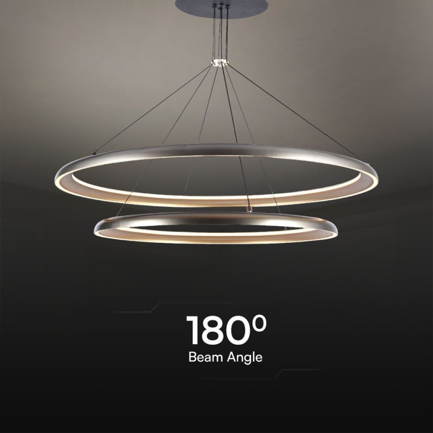 LED Luster na sajli LED/65W/230V 3000K