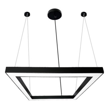 LED Luster na sajli LED/70W/230V 4000K 100x100 cm crna