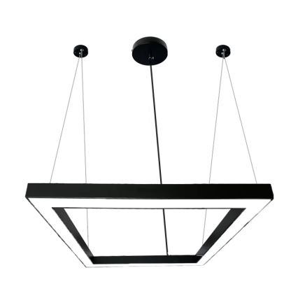 LED Luster na sajli LED/70W/230V 4000K 100x100 cm crna