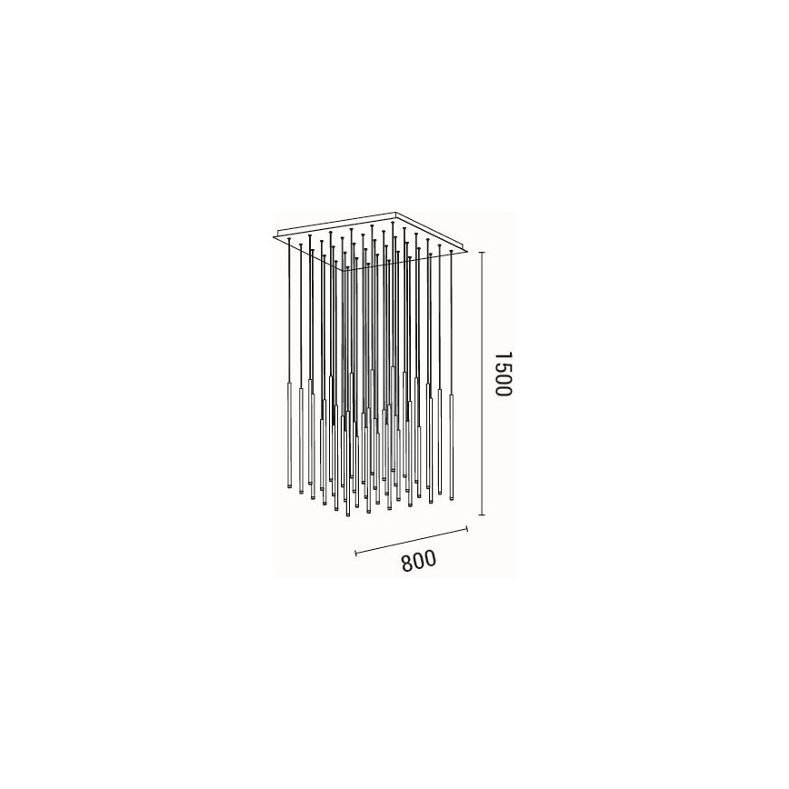 LED Luster na sajli LED/72W/230V 3000K
