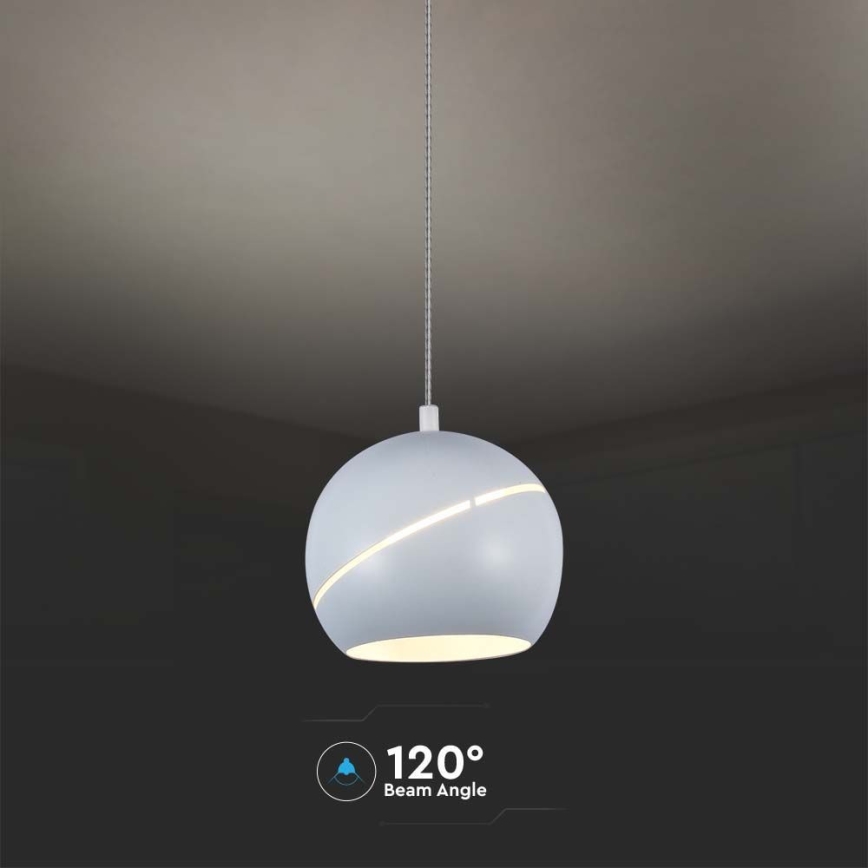 LED Luster na sajli LED/8,5W/230V 3000K bijela