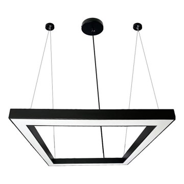 LED Luster na sajli LED/80W/230V 4000K 120x120 cm crna