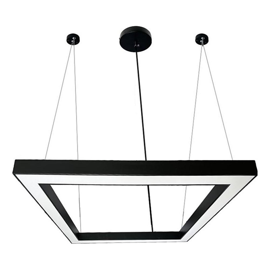 LED Luster na sajli LED/80W/230V 4000K 120x120 cm crna