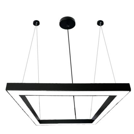 LED Luster na sajli LED/80W/230V 4000K 120x120 cm crna