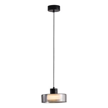 LED Luster na sajli LED/8W/230V 3000K crna/dimna