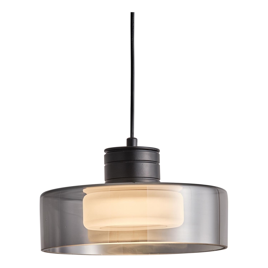 LED Luster na sajli LED/8W/230V 3000K crna/dimna