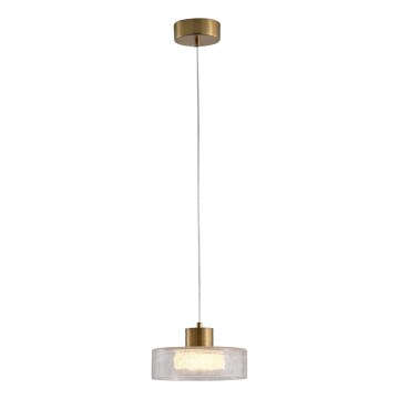 LED Luster na sajli LED/8W/230V 3000K zlatna/prozirna