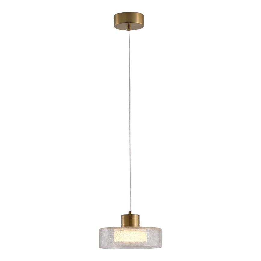 LED Luster na sajli LED/8W/230V 3000K zlatna/prozirna