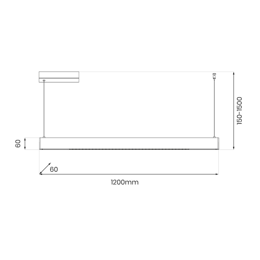 LED luster na sajli LINEA LED/36W/230V 3000/4000/5700K CRI 90 bijela