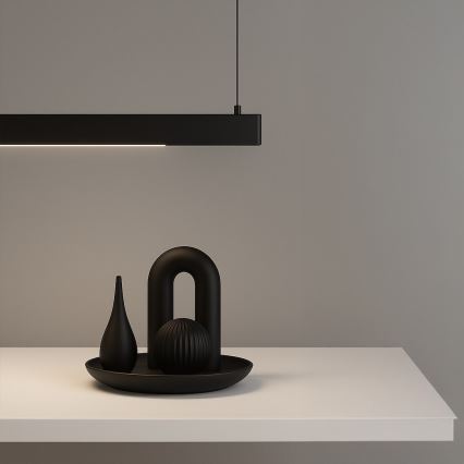 LED luster na sajli LINEA LED/36W/230V 3000/4000/5700K CRI 90 crna