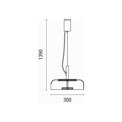 LED Luster na sajli LOBBY LED/8W/230V 3000K pr. 30 cm