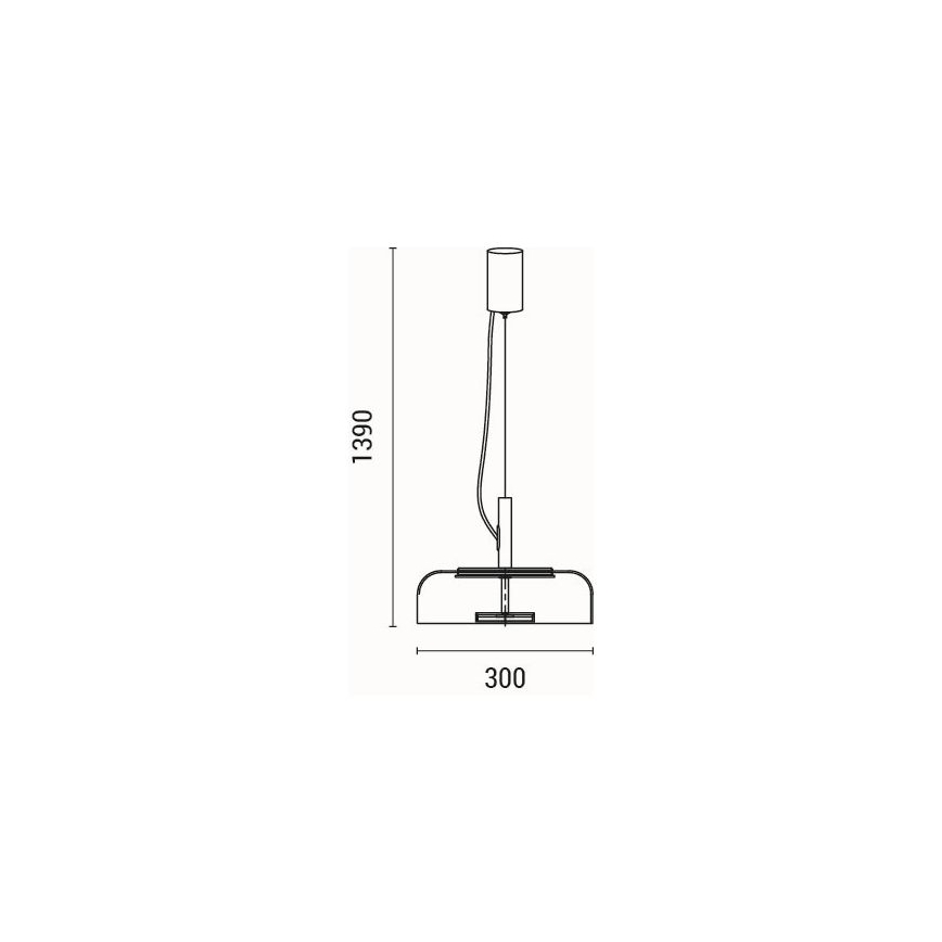 LED Luster na sajli LOBBY LED/8W/230V 3000K pr. 30 cm