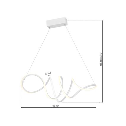 LED luster na sajli LOCA LED/50W/230V