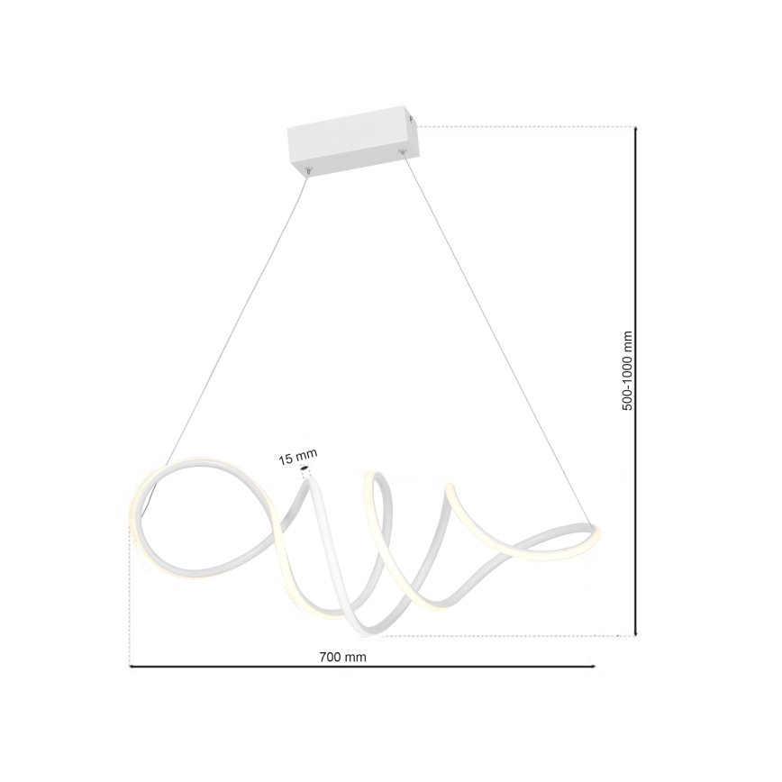 LED luster na sajli LOCA LED/50W/230V
