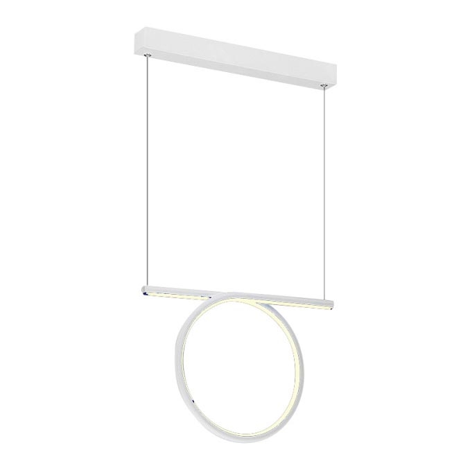 LED luster na sajli LOOP LED/20W/230V bijela