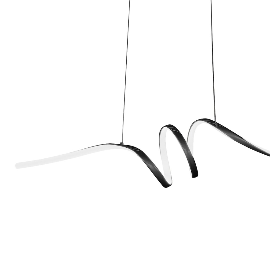 LED Luster na sajli LOOP LED/28W/230V crna