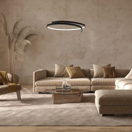 LED Luster na sajli LORENZO LED/35W/230V crna