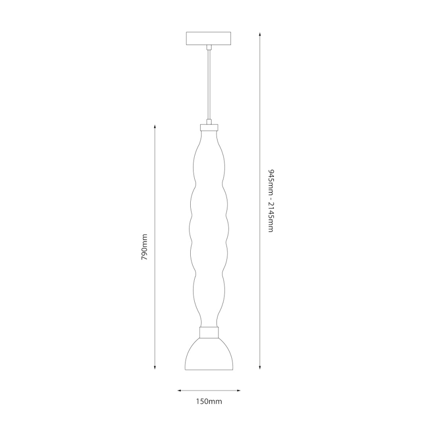 LED Luster na sajli LUCCO LED/18W/230V pr. 15 cm dimna
