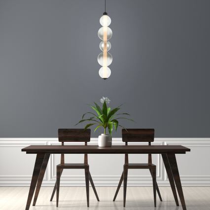 LED luster na sajli LUMMI LED/19W/230V crna/dimljena