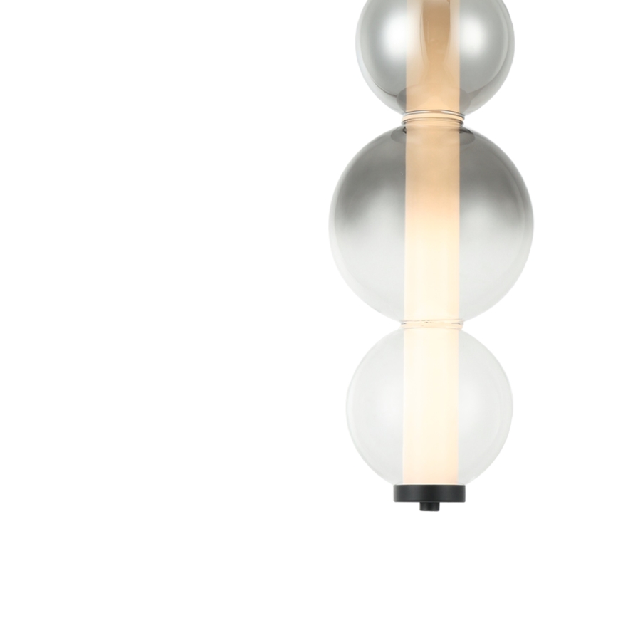 LED luster na sajli LUMMI LED/19W/230V crna/dimljena