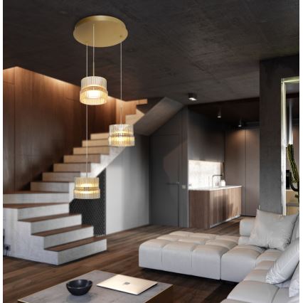 LED luster na sajli LUXE LED/34W/230V mesing