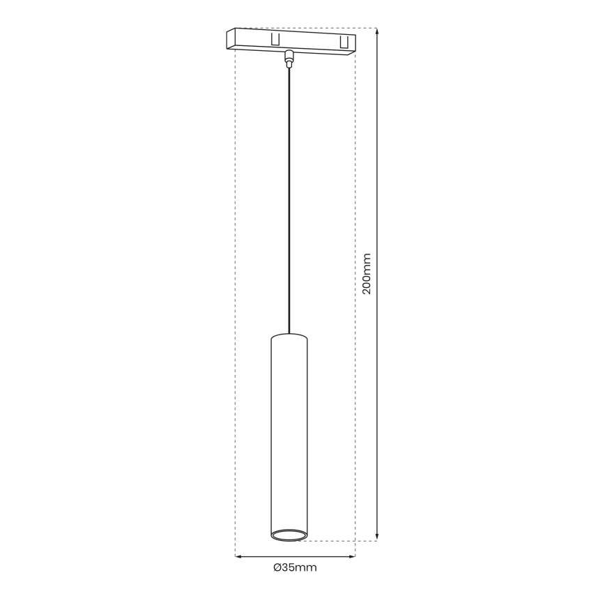 LED luster na sajli MAGNETIC TRACK 1xLED/7W/48V