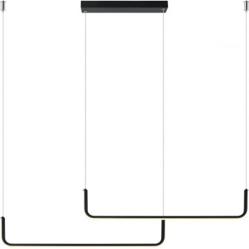 LED luster na sajli MALAWI 2xLED/20W/230V 3000/4000/6000K crna