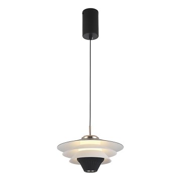 LED luster na sajli MANLEY LED/5W/230V crna/bijela