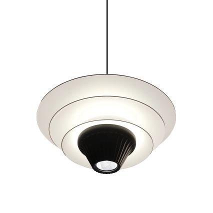 LED luster na sajli MANLEY LED/5W/230V crna/bijela